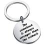 BAUNA Sobriety Keychain Addiction Recovery Jewelry The Comeback is Always Stronger Than The Setback Key Ring Inspirational Quote Empower Gifts