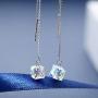 SLUYNZ 925 Sterling Silver Dangle Earrings Chain for Women Teen Girls Dream Catcher Threader Earrings Crystal Drop Earrings (CZ Crystal Dangle)