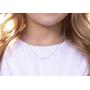 Sterling Silver First Communion Sideways Horizontal Cross Necklace for Girls and Women