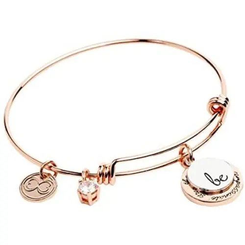 Baubelle Expandable Inspirational Stackable Charm Bracelet “Be Thankful, Brave, Happy, True, Compassionate, Strong'' Baubelle Expandable Inspirational Stackable Charm Bracelet “Be Thankful, Brave, Happy, True, Compassionate, Strong''