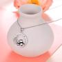 S925 Sterling Silver Cute Animal Panda Pendant Necklace for Women Teen Girls Penda Lover Gifts
