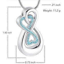 Casket Etcetera Love You Infinity Cremation Urn Necklace Jewelry for Women