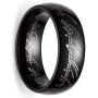 King Will 8mm Tungsten Carbide Ring for Men Black Lord of The Rings Comfort Fit High Polished