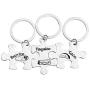 CYTING Stainless Steel Burrito Taco Taquito Matching Puzzle Piece Keychain Set Family Jewelry Gift for Dad mom Son/Daughter