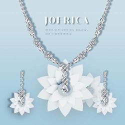 JOERICA Rhinestone Bridesmaid Set for Women Bridal Jewelry Sets Necklace Bracelet Earrings Set Gifts Fit with Wedding Dress