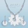 JOERICA Rhinestone Bridesmaid Set for Women Bridal Jewelry Sets Necklace Bracelet Earrings Set Gifts Fit with Wedding Dress