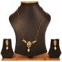 Touchstone Gold Tone Indian Bollywood Ethnic Pretty mangalsutra Necklace Set Jewelry for Women