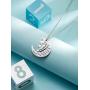 Tatuo 2 Packs Set Necklace Pendant Gift for Grandmother Granddaughter or Godmother Goddaughter I Love You to The Moon and Back Necklace Jewelry for Women (Grandmother Granddaughter)