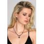 Mariell Jet Hematite Black Vintage Crystal Necklace & Earrings Jewelry Set for Prom, Bridal, Bridesmaids