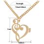 Silver Musical Note Necklace Pendant Treble Clef Music Jewelry for Women Girlfriend Daughter