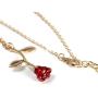 18k Gold and Silver necklaces women personalized long necklaces for women gold necklace rose pendant flower jewelry for girl teen women wife girlfriend friends gift original by Arget
