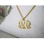 La Menagerie Elephant Gold Origami Jewelry & Gold Geometric Necklace – 18 Karat Plated Gold Necklace & Elephant Necklaces for Women – Elephant Necklace for Girls & Origami Necklace