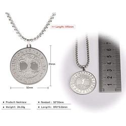 VASSAGO Stainless Steel Celtic Yggdrasil Tree of Life 24 Runes Pendant Necklace Round Charms Amulet Nordic Viking Jewelry for Men and Women
