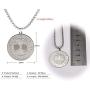 VASSAGO Stainless Steel Celtic Yggdrasil Tree of Life 24 Runes Pendant Necklace Round Charms Amulet Nordic Viking Jewelry for Men and Women