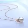 Freshwater Cultured Pearls Cute Animal Rabbit Pendant Delicate Jewelry S925 Sterling Silver Necklace Easter Valentines Day Christmas Anniversary Gift for Girls Women - Rose Gold