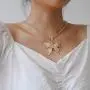 Yixin Butterfly Choker Necklace for Women Girls Crystal Rhinestone Ball Tennis Chain Jewelry Pendant Collar Necklace at Party Wedding