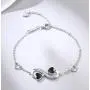 OneSight Women Infinity Love Heart Bracelet, 925 Sterling Silver Adjustable Charm Forever Bracelet for Women Girls OneSight Women Infinity Love Heart Bracelet, 925 Sterling Silver Adjustable Charm Forever Bracelet for Women Girls