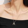 Hidepoo Large Letter Necklace for Women – 14k Gold Filled Cubic Zirconia Initial Pendant Necklace, Big 26 Alphabet Monogram Letter Name Necklace for Women Girl
