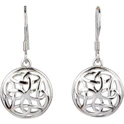 Sterling Silver Celtic Knot Round Earrings