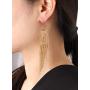 Boho Artistic Vintage Leaves Leaf Chandelier Lightweight long Metal Dangle Drop Statement Earrings for Women, Girls
