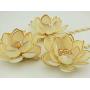 BOCAR Bib Statement Pendant Flower Jewelry Set Necklace and Earrings for Women Gift (NK-10372-cream)