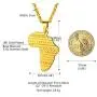 PROSTEEL Stainless Steel Africa Map Necklace for Men Women, 18K Gold/Rose Gold/Black Plated, Customize Available, 22''-24'' Adjustable, Come Gift Box PROSTEEL Stainless Steel Africa Map Necklace for Men Women, 18K Gold/Rose Gold/Black Plated, Customize Available, 22''-24'' Adjustable, Come Gift Box