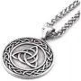 GUNGNEER Trinity Infinity Triquetra Celtic Knot Pendant Necklace Strength Gothic Stainless Steel Jewelry Men Women GUNGNEER Trinity Infinity Triquetra Celtic Knot Pendant Necklace Strength Gothic Stainless Steel Jewelry Men Women
