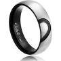 His & Hers Real Love Heart Promise Ring Titanium Stainless Steel Couples with I Love You Engraved Wedding Engagement Bands Top Ring for Girlfriend Boyfriend Gift
