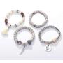 ODLADM 4 Wrap Women Stretch Bracelets Beaded Layered Bracelet Natural Gemstone Jewelry for Women Girls