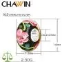 Ollia Jewelry Lampwork Murano Glass Beads Hawaii Garden Charm with 925 Sterling Silver Core Flower Blossom Charm Pink Charms