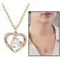 Absent Design Love Heart Necklaces Jewelry for Women | Heart Pendant Necklace | Necklaces for Teen Girls in Rose Gold Color | Perfect for Her - Gifts for Teenage Girls with Jewelry Box.