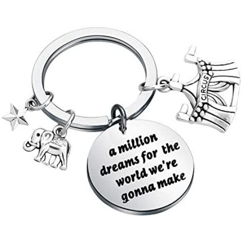 BAUNA The Greatest Showman Jewelry Inspirational Gifts A Million Dreams for The World Were Gonna Make Keychain Dream Jewellery