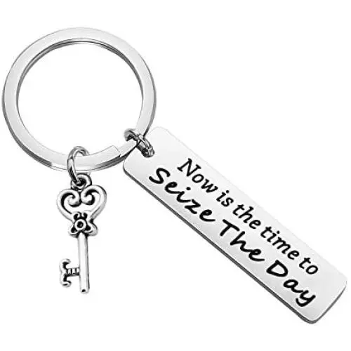 TIIMG Inspired Gift Now is The Time to Seize The Day Musical Theatre Keychain Broadway Musical Gift TIIMG Inspired Gift Now is The Time to Seize The Day Musical Theatre Keychain Broadway Musical Gift