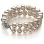 Leonora White 8-9mm Double Strand A Quality Freshwater 925 Sterling Silver Cultured Pearl Bracelet Leonora White 8-9mm Double Strand A Quality Freshwater 925 Sterling Silver Cultured Pearl Bracelet