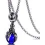 Fusamk Punk Rock Titanium Steel Dragon Claw Crystal Ball Pendant Necklace,24'' Link Chain Fusamk Punk Rock Titanium Steel Dragon Claw Crystal Ball Pendant Necklace,24'' Link Chain