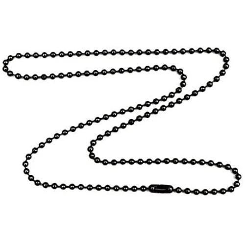 DragonWeave Gunmetal Steel 3.2mm Ball Chain Necklace with Extra Durable Color Protect Finish