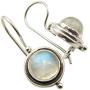 SilverStarJewel Rainbow Moonstone Vintage Style Earrings 0.9'' 3.9 Grams 925 Pure Silver