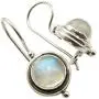 SilverStarJewel Rainbow Moonstone Vintage Style Earrings 0.9'' 3.9 Grams 925 Pure Silver