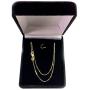 14k Yellow Gold Cable Link Chain Necklace, 0.8mm