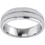 Heavy Solid Sterling Silver 6mm Unisex Wedding Band Comfort Fit Ring Brushed Raised Center Grooved Polished Sides Heavy Solid Sterling Silver 6mm Unisex Wedding Band Comfort Fit Ring Brushed Raised Center Grooved Polished Sides