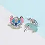 HANRESHE Long Chain Silver Plated Circles Chocker Necklace Women Cute Lilo Stitch Jewelry Best Friends Necklace for Girls Gift