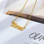 2Pcs Old English Zodiac Necklaces, 18K Gold Silver 12 Constellation Pendant Necklace for Women Girls, Horoscope Astrology Letter Necklace Birthday Gift