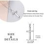 Cross Necklace Sterling Silver Religious Engraved''Faith Hope Love''Pendant Necklace Jewelry for Women Girls Unisex