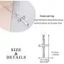 Cross Necklace Sterling Silver Religious Engraved''Faith Hope Love''Pendant Necklace Jewelry for Women Girls Unisex