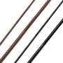 Richsteel Men Women Black/Brown Braided Wax Rope Necklace 2/3mm Wide 16”18'' 20'' 22'' 24'' 26'' 28'' 30'' Length Leather Necklace with Customizable Stainless Steel Clasp Waterproof