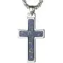 Unique GESTALT Lapis Lazuli Inlay Tungsten Cross Pendant. 4mm Wide Surgical Stainless Steel Box Chain. Unique GESTALT Lapis Lazuli Inlay Tungsten Cross Pendant. 4mm Wide Surgical Stainless Steel Box Chain.