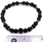 Mens Strength and Courage Lava Stone Stretch Bracelet Handcrafted in USA