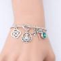WSNANG Outlander Inspired Jewelry Scottish Thistle Dragonfly Charm Love Knot Bracelet Outlander Fans Gift