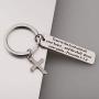 BEKECH Christian Keychain Gifts Trust in The Lord Proverbs 3:5-6 Keychain with Cross Charm Religious Jewelry Christian Faith Gift