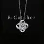 B.Catcher Silver Necklace Womens 925 Silver Cubic Zirconia Pendant Gemini Necklace B.Catcher Silver Necklace Womens 925 Silver Cubic Zirconia Pendant Gemini Necklace